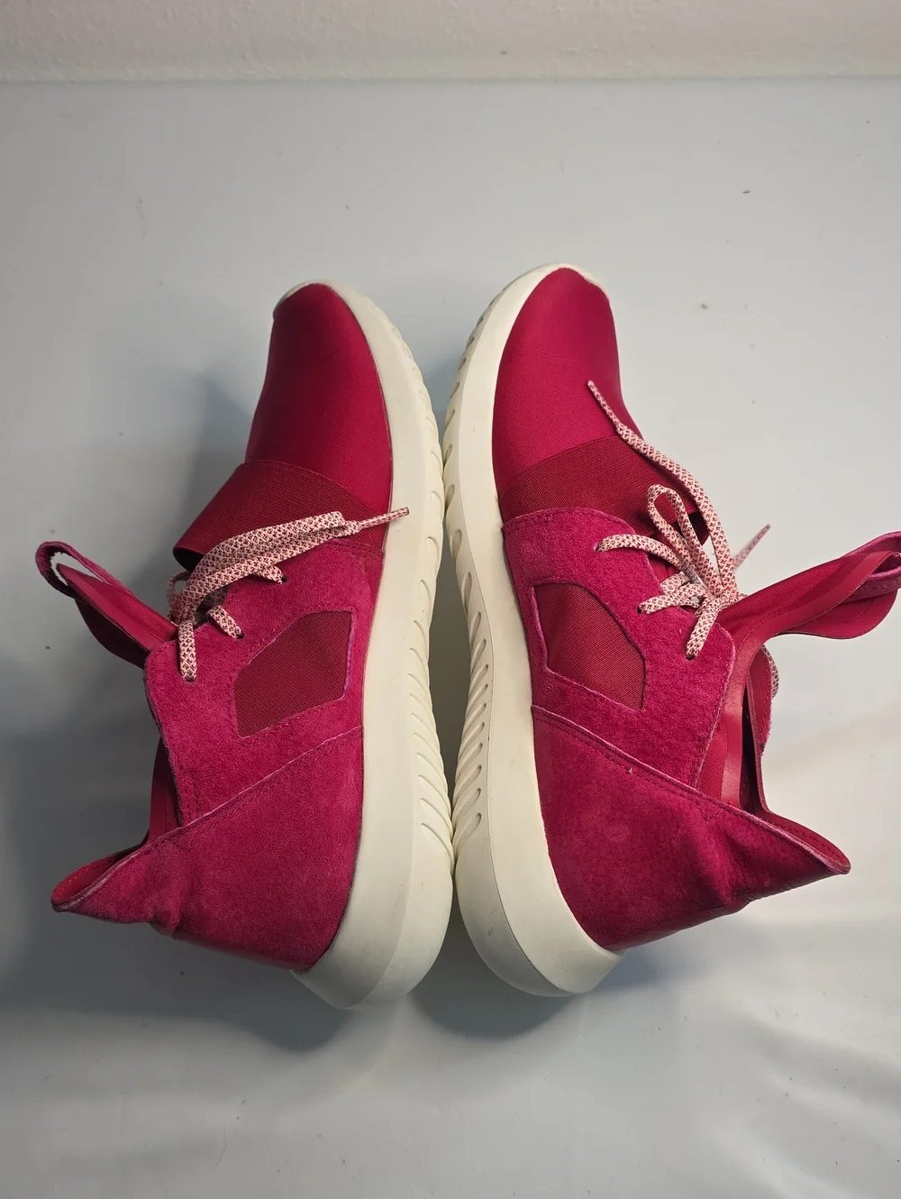 ADIDAS TUBULAR DEFIANT UNITY PINK SUEDE BOOTIE SNEAKERS LADIES 9 VGUC CUTE